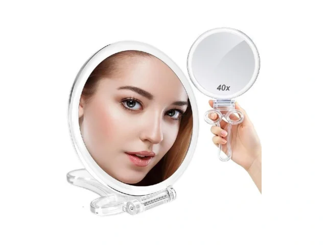 Amisce Magnifying Hand Mirrors With Handle – Double… Code