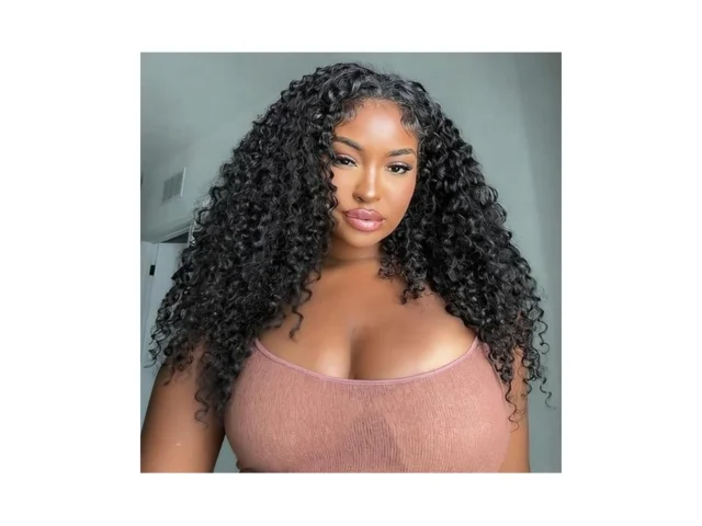 Alididi Kinky Curly Half Wig Human Hair 200 Density… Code