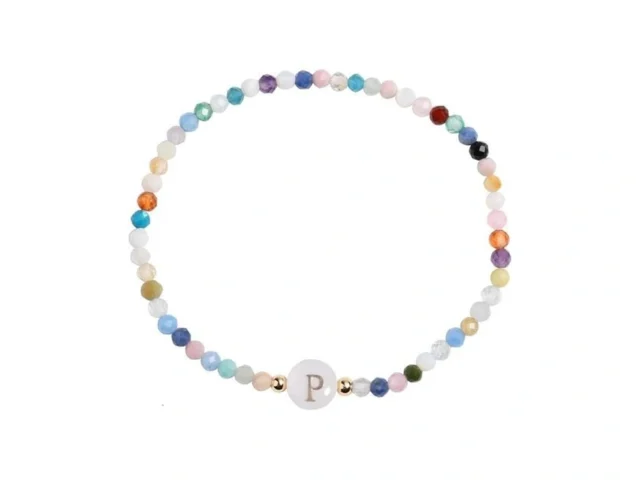 Dlyfnvev Initial Bracelet Women Crystal Beaded Bead… Code