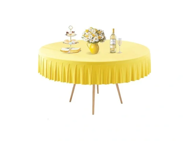 1 Pack Yellow Spandex Round Tablecloths For 72in… Code