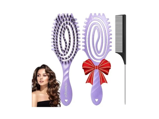 Curl Defining Brush Boar Bristle Detangling Hair… Code