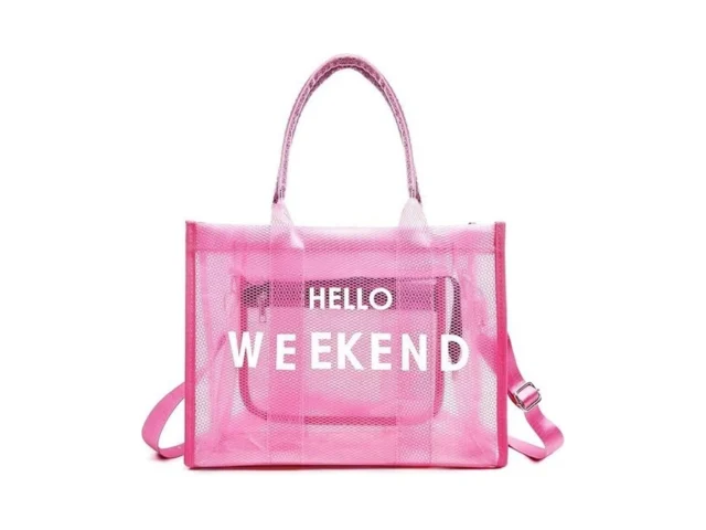 Iwieiairi Clear Pvc Tote Bag For Women Waterproof… Code