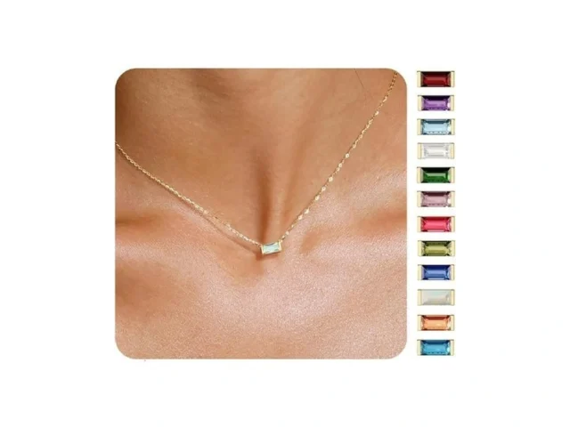 Znboh Birthstone Necklace For Women Dainty Trendy… Code