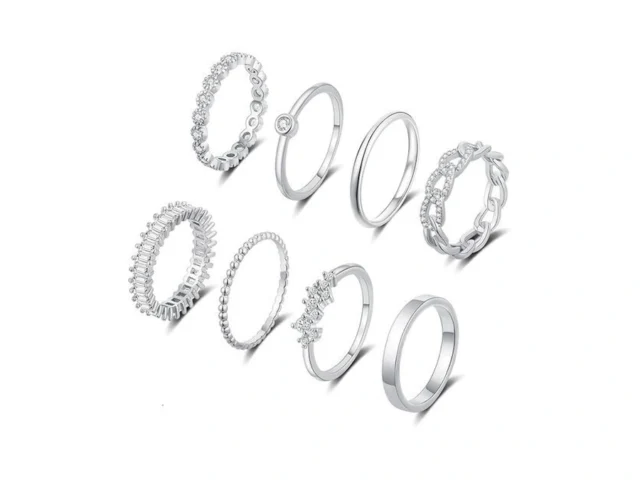 Znboh Gold Silver Plated Stacking Rings Set For… Code