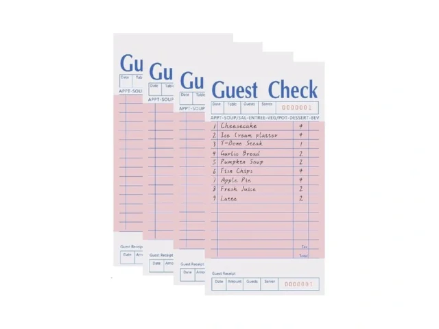4 Pack Pink Guest Checks Books For Servers Server… Code