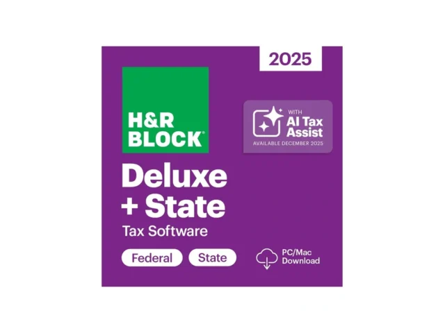 H R Block Tax Software Deluxe State 2025 Win Mac Pc… Code
