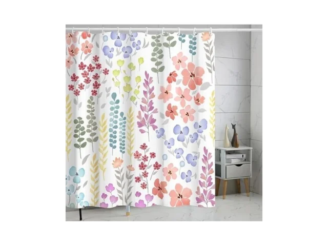 Mightree Floral Shower Curtain Fabric Cloth Shower… Coupon