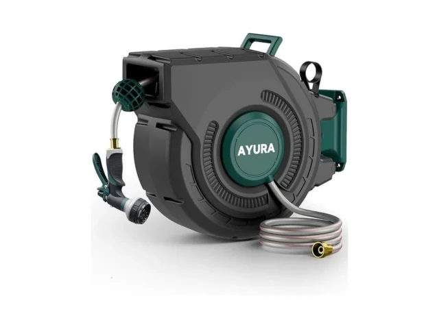 Ayura Retractable Garden Hose Reel 100 Ft X 1 2… Code
