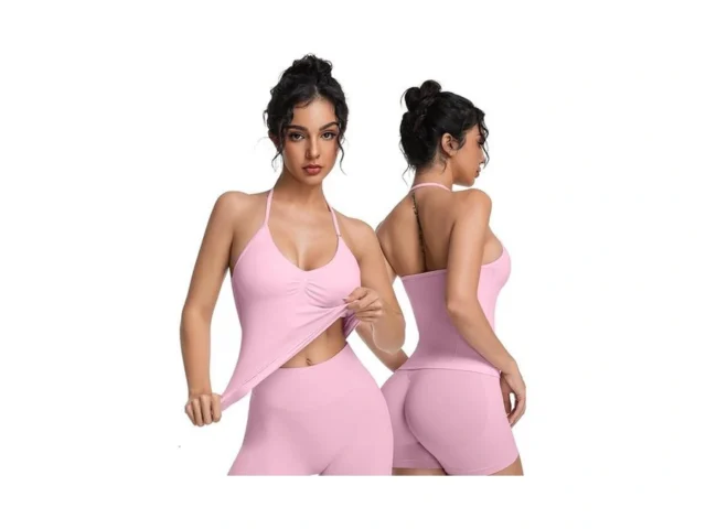 Womens Halter Tank Tops Longline Strappy Top With… Code