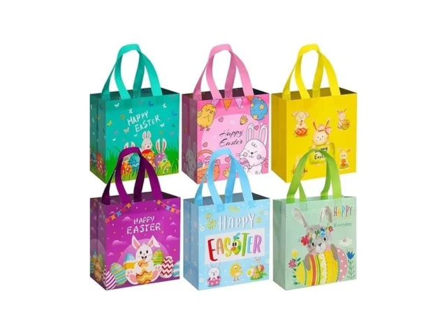 Sevsoasevk 6pcs Easter Gift Bags With Handles… Code