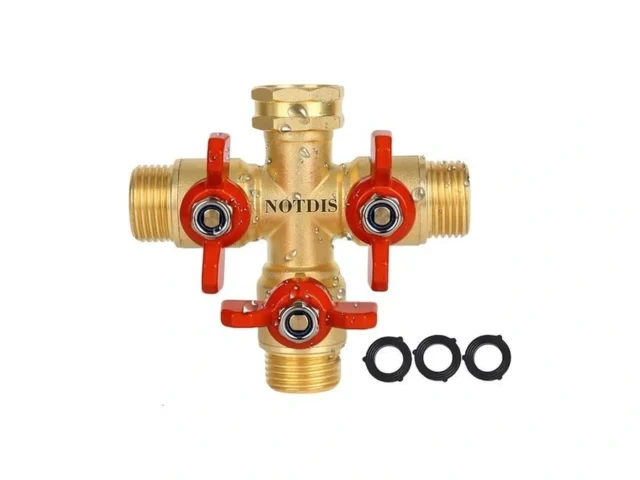 3 Way Hose Splitter Solid Brass High Volume 3 Way… Coupon