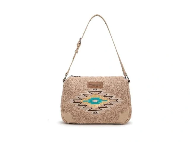 Wrangler Sherpa Aztec Hobo Shoulder Bag For Women… Code