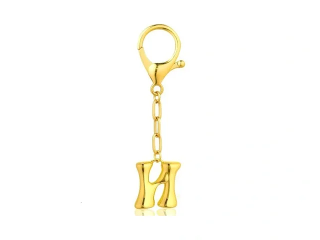 Vickhu Gold Plated Initial Letter Keychain For… Code