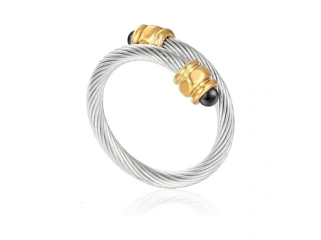 Focusteel Women S Cable Ring A Cuff Pearl Ring… Code
