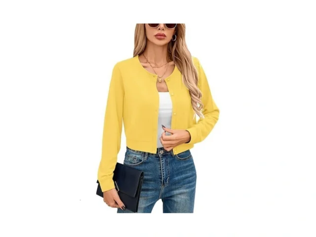 Heymoments Women Cropped Cardigan Bolero Shrug… Code