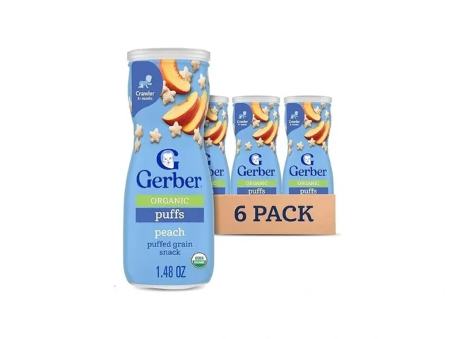 Gerber Baby Snacks Organic Puffs Peach Baby Food 1… Coupon