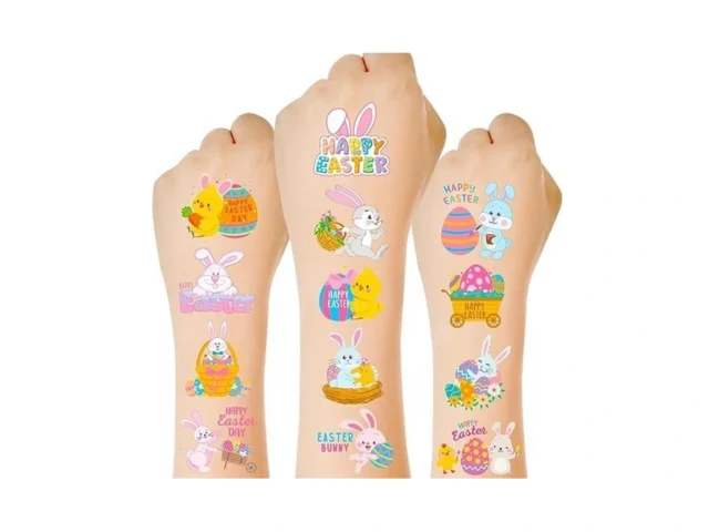 150 Pcs Easter Tattoos 6 Sheets Spring Basket… Code