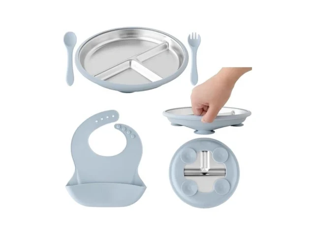 Stainless Steel Baby Feeding Set Toddler Suction… Code