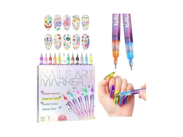 12 Colors 3d Nail Polish Art Pens Set Diy 0 5mm Tip… Code