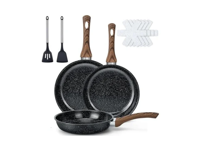 Colourcoco Frying Pans Skillet – 9 Pieces Nonstick… Code