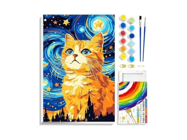 Quitedew Cat Paint By Numbers Kit For Adults With… Code