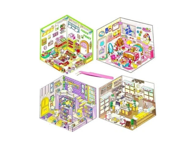 Diy 3d House Stickers Kit 4 Sets Non-toxic Safe 3d… Code