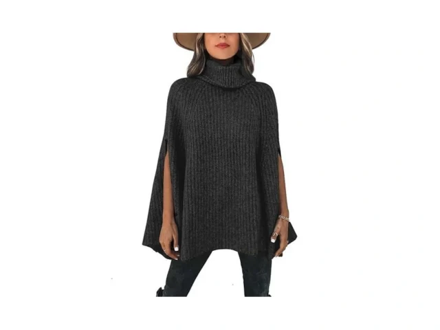 Kirundo Women S 2026 Fall Winter Turtleneck Poncho… Code