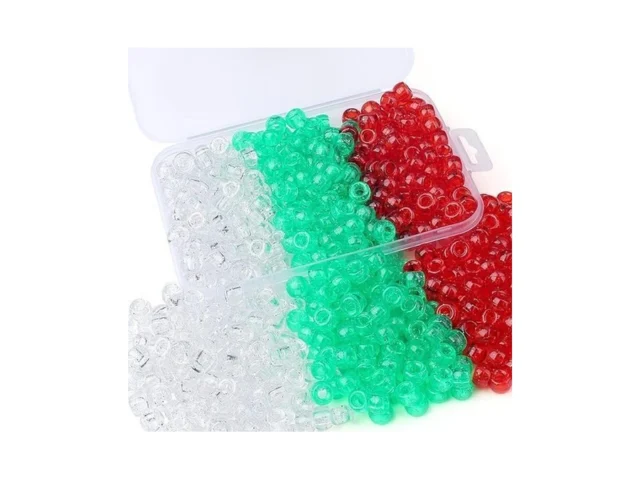 Xiannvxi Transparent White Red Green Pony Beads… Code