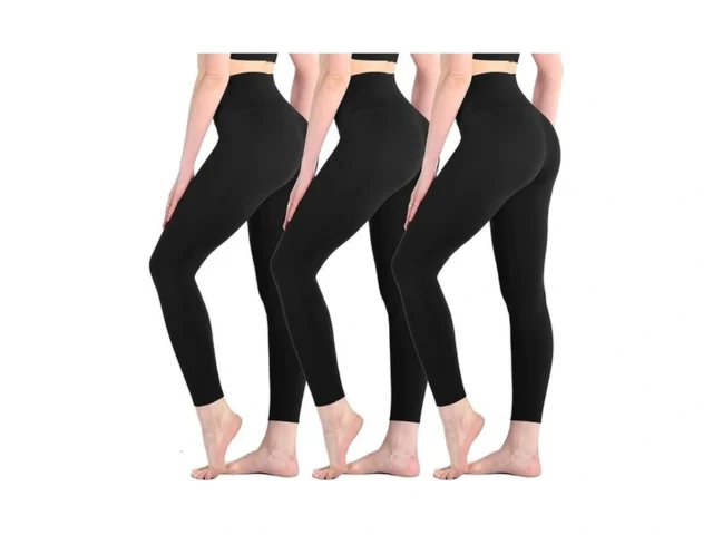 Leafigure 3 Pack Black Leggings For Women High… Code