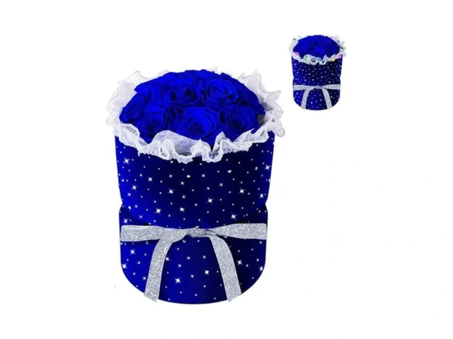 Vryblos Forever Blue Roses Bouquet Preserved… Code