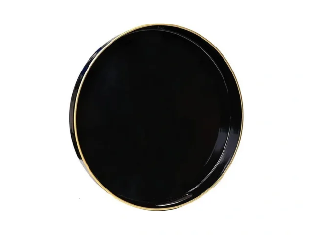 Spsyrine Round Black Decorative Tray 13 Plastic… Code