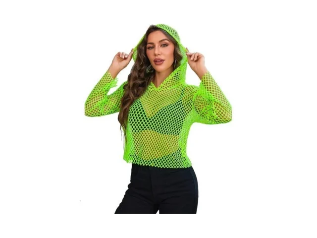 Avidlove Women S Fishnet Top Hoodie Long Sleeve… Code