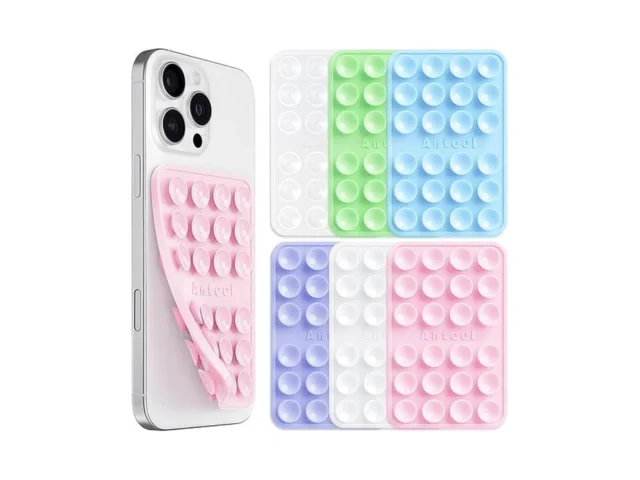 Anteel 6 Pack Double Sided Silicone Suction Cup… Code
