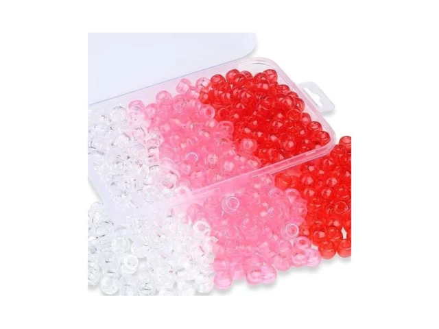 Xiannvxi Transparent White Red Pink Pony Beads… Code