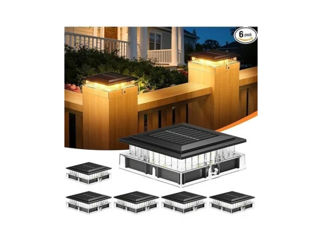 Ensli 4×4 Solar Post Cap Lights Outdoor 6 Pack… Code