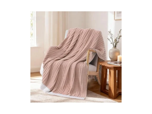 Wrensonge Striped Throw Blanket Pink Soft Cozy… Code