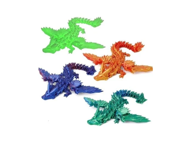 Keridazply 4 Pack 3d Printed Dragon With Wings 9… Code
