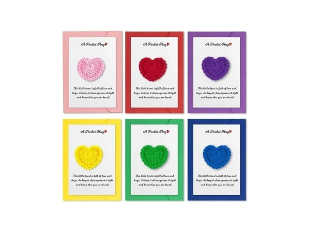 Little Pocket Heart Hug Cards 6 Pack Keepsake Long… Code