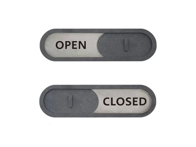 Geekbear Open Closed Slider Sign Gray – Privacy… Code