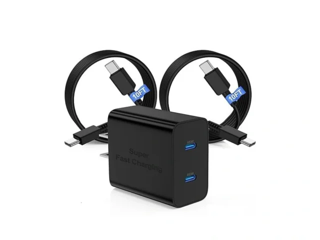 45w Dual Port Super Fast Charger With Long Usb C To… Code