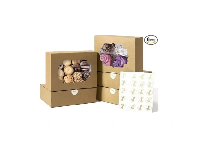 Shallive 6 Pcs Bakery Boxes 8-in With Windows… Code