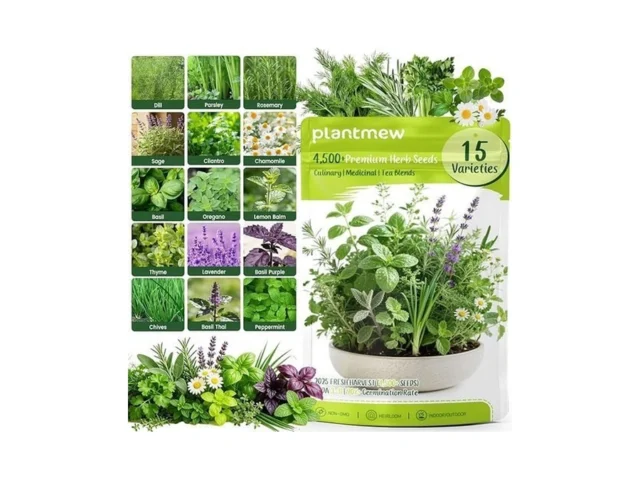 Herb Seeds 15-pack 4 500 Non-gmo Heirloom Seeds For…