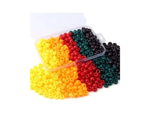 Xiannvxi Fall Pony Beads 500pcs 9mm Green Orange… Code