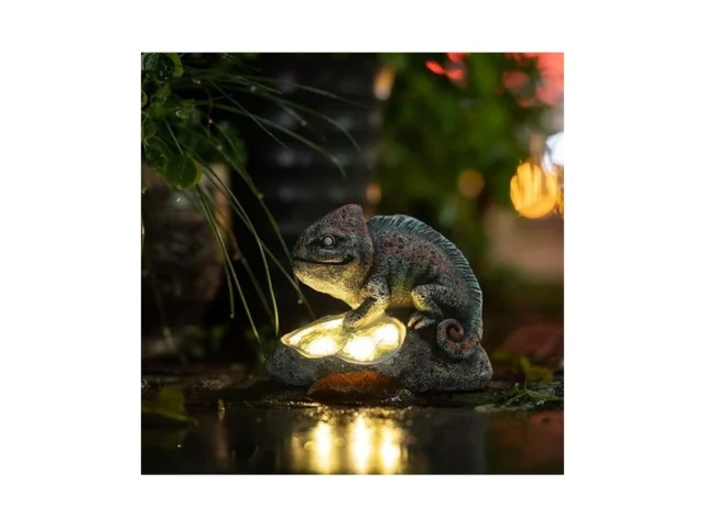 Rezpuao Solar Chameleon Garden Statues Outdoor… Code