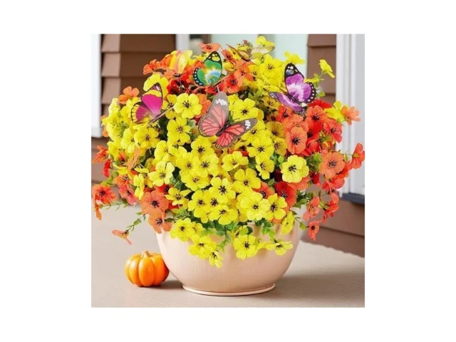 Cogdat 20 Bundles Artificial Flowers For Outdoors… Code