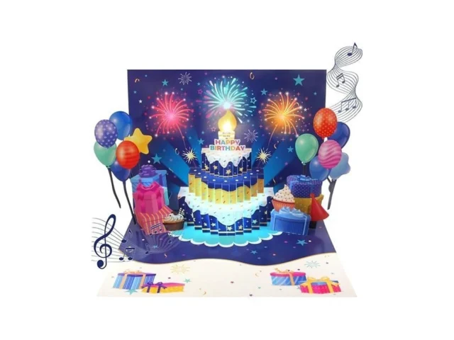 Xtf2015 3d Pop Up Birthday Cards Fireworks Happy… Code