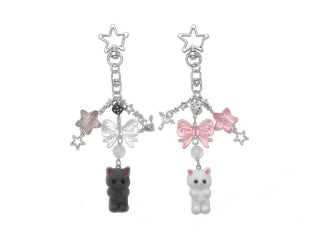 Agen Kgen Cute Cat Keychain Fuzzy Decor Gifts For… Code