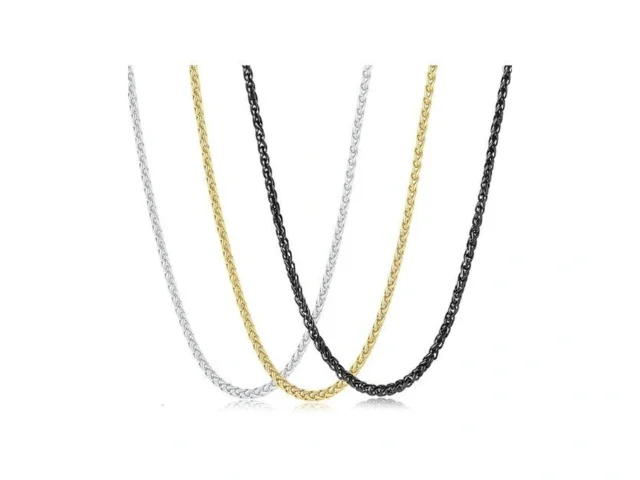 Garysiom 3 Pcs Chain Necklace For Men 4mm Stainless… Code