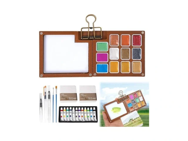 Mini Watercolor Travel Set 24-color Watercolor… Code