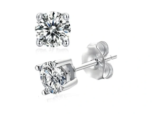 Ve Celestelle Moissanite Stud Earrings 925 Sterling… Code